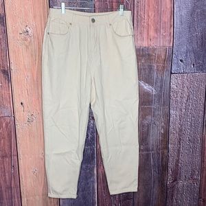 Boohoo Cream Colored Jeans